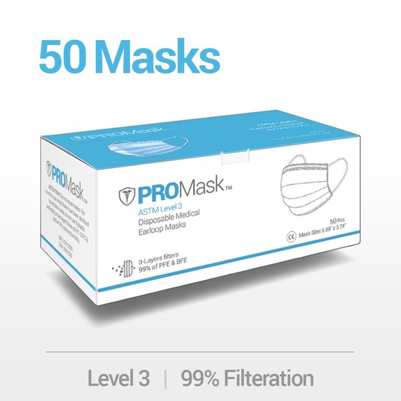 💖MEGA SALE💖Face Masks Disposable 3-ply 50 PCS Protective Surg - Picture 1 of 7